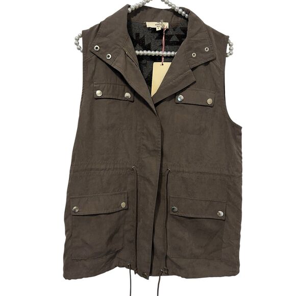 Womens Vest Small Utility Aztec Wool Blend Cowgirl Southwestern 90 Entr Festival - Picture 1 of 12